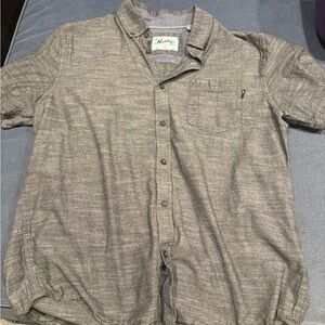 Hurley Casual Gray Button-Down Shirt